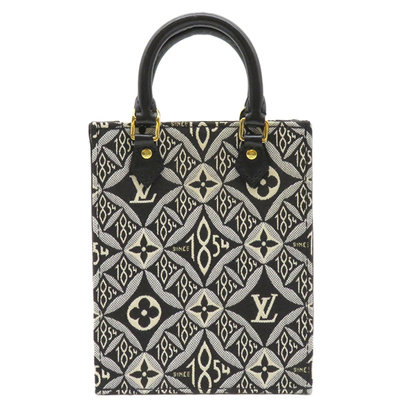 Louis Vuitton Petite Sac Plat Monogram Jacquard Shoulder Bag Black - Picture 2 of 8